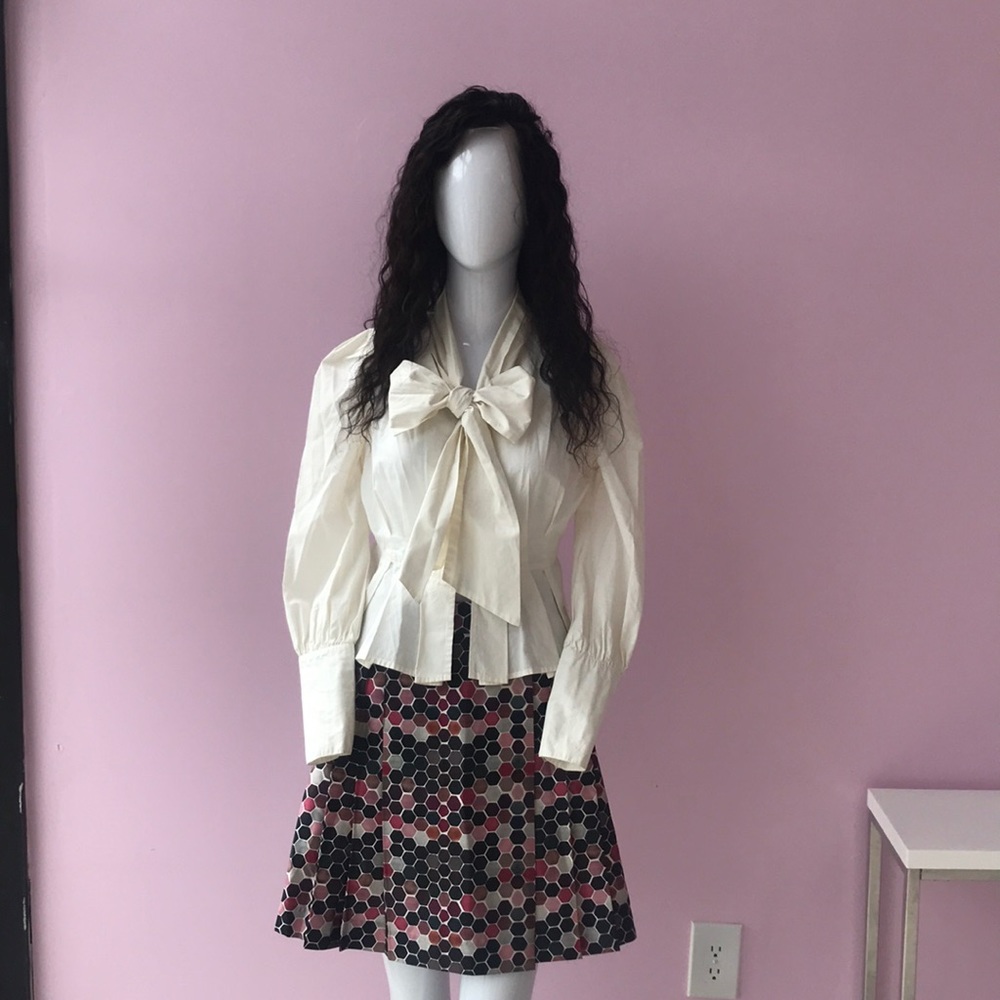 Off white button down blouse